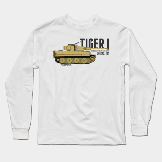 Tiger I Late Long Sleeve T-Shirt by Panzerpicture